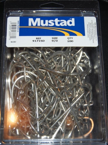 Mustad 91715-DT 90 degree Duratin Jig Hooks Size 9/0 Jagged Tooth