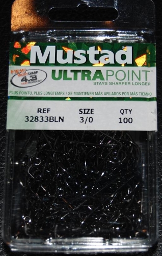 Mustad 32833NP-BN Ultra Point 2X Jig Hooks Size 3/0 Jagged Tooth