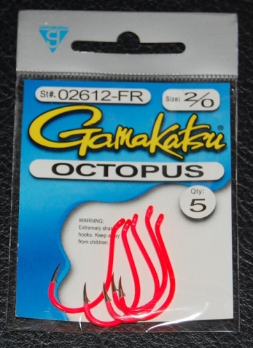 Gamakatsu 026 Octopus Fish Hooks Size 2/0 Jagged Tooth Tackle