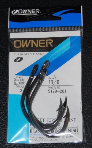 Owner 5129 Offshore Hooks Size 10/0 Jagged Tooth Tackle