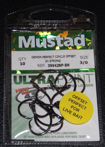 Mustad Demon Perfect Circle, in-Line, 3X Strong  
