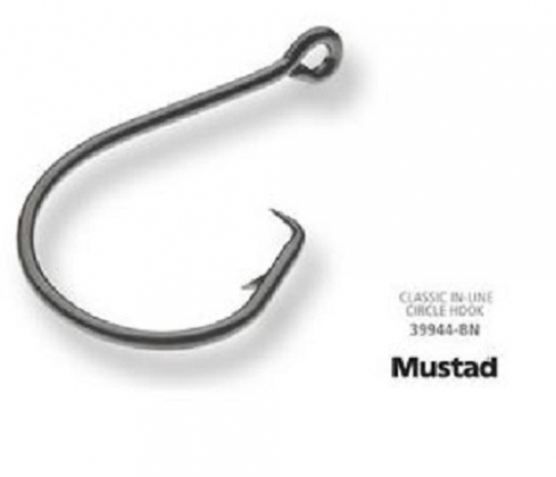 Mustad 39944-BN Classic In-Line Circle Hook Size 8/0 Jagged Tooth Tackle
