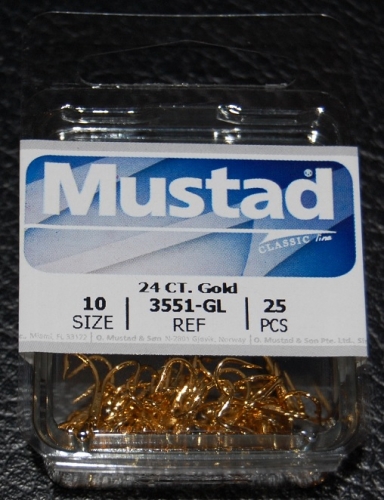 Mustad 3551-GL Gold Treble Hooks Size 18 Jagged Tooth Tackle
