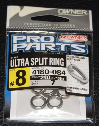 Owner Ultra Split Rings Size 8 from Jagged Tooth Tackle
