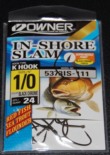 Owner K Hook Inshore Slam Size 1/0 Jagged Tooth Tackle