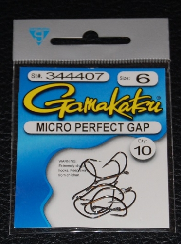 Gamakatsu 344 Micro Perfect Gap Hooks Size 6 Jagged Tooth Tackle