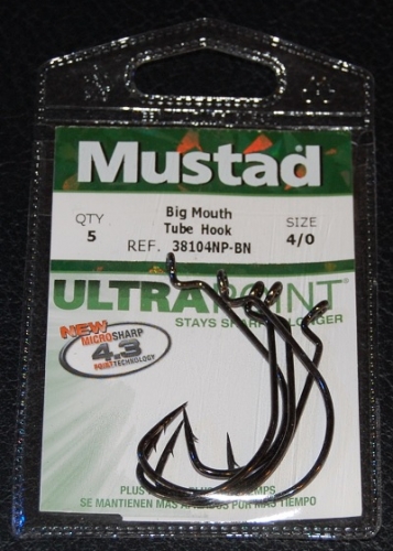 Mustad 38104NP-BN Big Mouth Tube Baits Size 4/0 Jagged Tooth Tackle