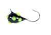 Clam Confetti Drop 1/64 oz - Black Chartreuse Glow Dot