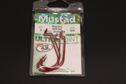Mustad 37177NP-RB Red Megabite Hook Size 5/0 Jagged Tooth Tackle