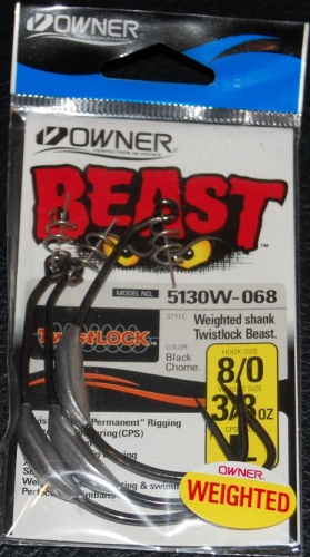 Owner WEIGHTED BEAST with TWISTLOCK Size 8/0 Hook 3/8 oz