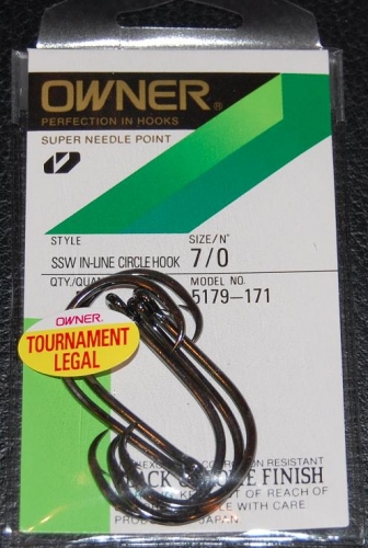 Owner 5179 SSW In Line Circle Hook Size 7/0 (0205)