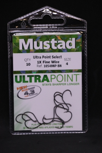 Mustad 10549NP-BN Mosquito Finesse Hooks Size 4 Jagged Tooth