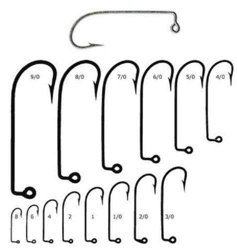 Mustad 91715-DT 90 degree Duratin Jig Hooks Size 7/0 Jagged Tooth Tackle