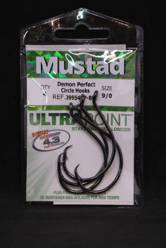 Mustad 39954 Demon Perfect Circle Hooks Size 9/0 Jagged Tooth Tackle
