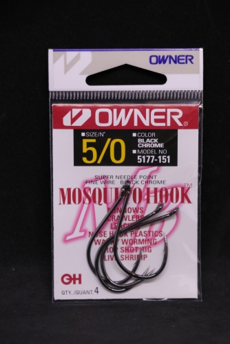Owner 5177 Mosquito Hooks Size 5/0 Jagged Tooth Tackle