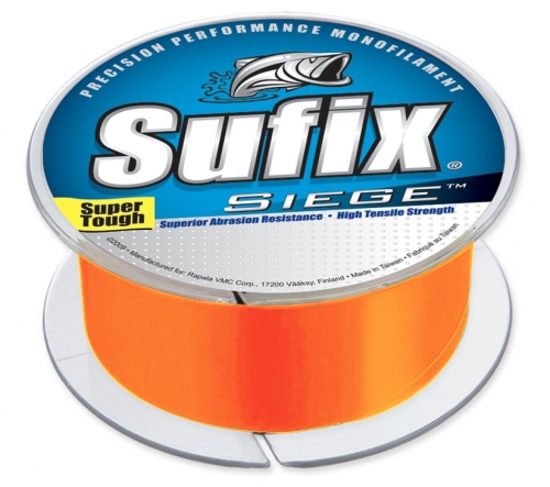 Sufix Siege Fishing Line Neon Tangerine 10 lb Test 330 yards Jagged Tooth  Tackle