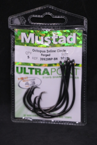 Mustad 39929NP-BN Ultra Point 2X Wide Gap Inline Circle Hooks Size