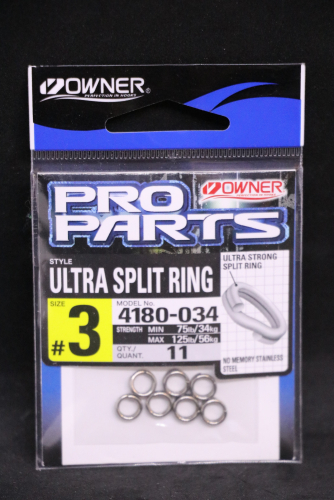 Owner Ultra Split Rings Size 3 from Jagged Tooth Tackle