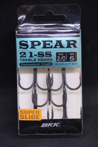 BKK Super Slide Coating Treble Hook FANGS/SPEAR 21-SS