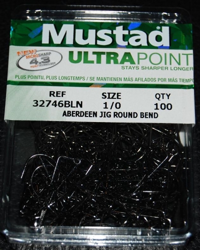 Mustad 32746NP-BN Ultra Point 90 degree Jig Hooks Size 1/0