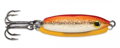 VMC Rattle Spoon Ice Lure 1/16 oz Glow Gold Fish Jagged Tooth Tackle