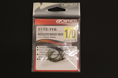 Owner 5172 Wacky Hooks With Weedguard Size 1/0 Jagged Tooth Tackle