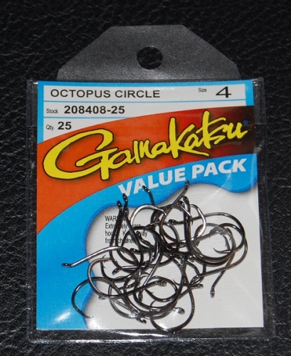 Gamakatsu 208 Octopus Circle Hooks Size 4/0 Jagged Tooth Tackle