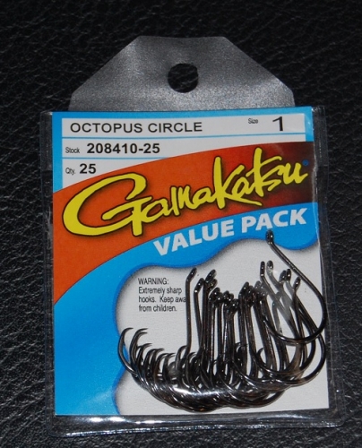Gamakatsu 208 Octopus Circle Hooks Size 1 Jagged Tooth Tackle