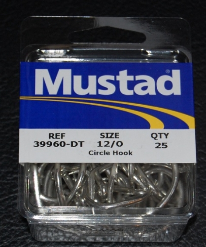 Mustad 39960-DT Duratin Circle Hooks Size 12/0 Jagged Tooth