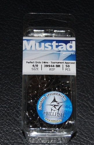Mustad 39944-BN Classic In-Line Circle Hook Size 4/0 Jagged Tooth Tackle