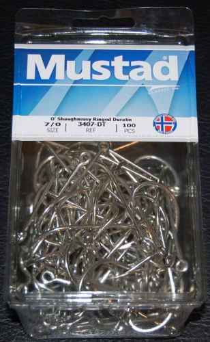 Mustad 3407-DT Saltwater J Hooks Size 7/0 Jagged Tooth Tackle