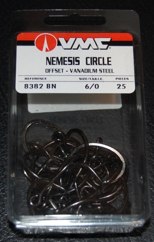 VMC 8382 Nemesis Circle Hooks Size 6/0 Jagged Tooth Tackle