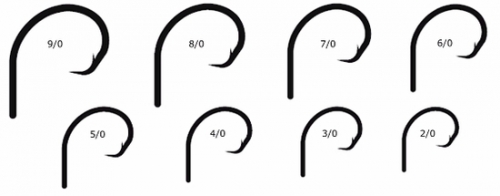 Mustad 39941NP-BN Demon Offset Circle Hooks Size 2/0 Jagged Tooth Tackle
