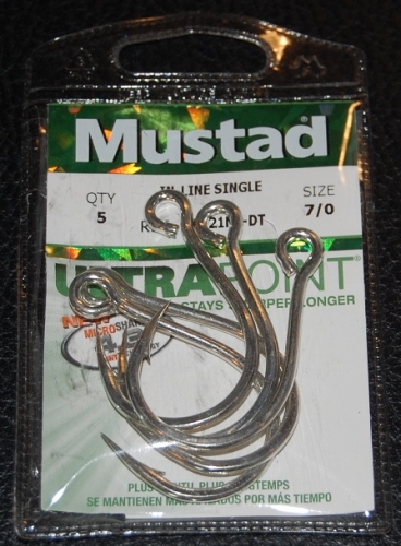 Mustad 10121NP-DT Kaiju Inline Single Hooks Size 7/0 Jagged Tooth Tackle