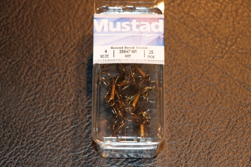 Mustad 35647-BR Bronze Treble Hooks Size 3/0 Jagged Tooth Tackle